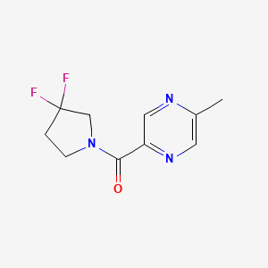 molecular formula C10H11F2N3O B6428517 2-(3,3-difluoropyrrolidine-1-carbonyl)-5-methylpyrazine CAS No. 2034604-18-5