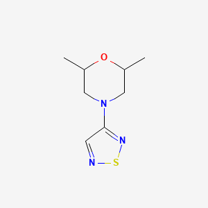molecular formula C8H13N3OS B6428519 2,6-dimethyl-4-(1,2,5-thiadiazol-3-yl)morpholine CAS No. 2034606-59-0
