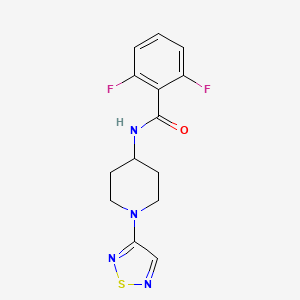 molecular formula C14H14F2N4OS B6428532 2,6-difluoro-N-[1-(1,2,5-thiadiazol-3-yl)piperidin-4-yl]benzamide CAS No. 2034609-48-6