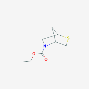 molecular formula C8H13NO2S B6428554 ethyl 2-thia-5-azabicyclo[2.2.1]heptane-5-carboxylate CAS No. 1934987-42-4