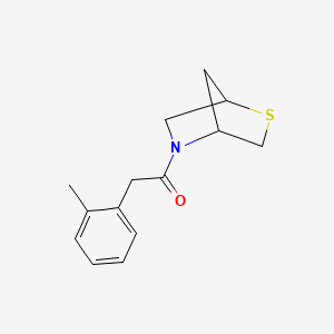 molecular formula C14H17NOS B6428558 2-(2-methylphenyl)-1-{2-thia-5-azabicyclo[2.2.1]heptan-5-yl}ethan-1-one CAS No. 2034285-10-2