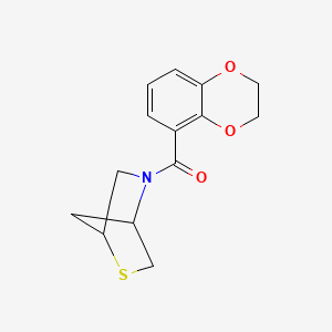 5-(2,3-dihydro-1,4-benzodioxine-5-carbonyl)-2-thia-5-azabicyclo[2.2.1]heptane