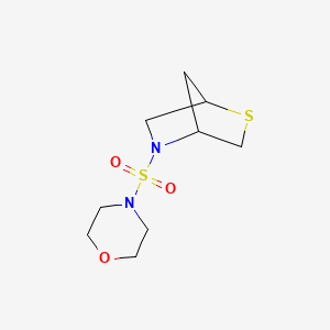 molecular formula C9H16N2O3S2 B6428580 5-(morpholine-4-sulfonyl)-2-thia-5-azabicyclo[2.2.1]heptane CAS No. 2034553-47-2