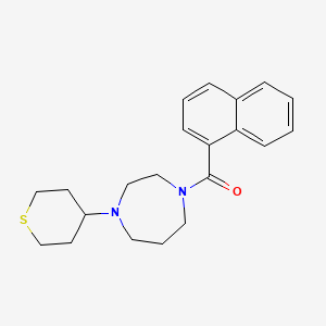 molecular formula C21H26N2OS B6428592 1-(naphthalene-1-carbonyl)-4-(thian-4-yl)-1,4-diazepane CAS No. 2034609-74-8