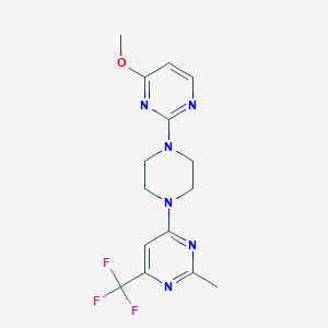 4-[4-(4-methoxypyrimidin-2-yl)piperazin-1-yl]-2-methyl-6-(trifluoromethyl)pyrimidine