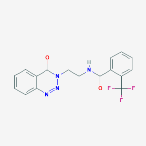 molecular formula C17H13F3N4O2 B6428651 N-[2-(4-oxo-3,4-dihydro-1,2,3-benzotriazin-3-yl)ethyl]-2-(trifluoromethyl)benzamide CAS No. 2034531-57-0