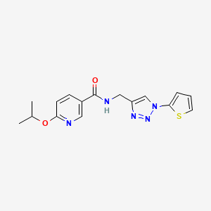 molecular formula C16H17N5O2S B6428658 6-(propan-2-yloxy)-N-{[1-(thiophen-2-yl)-1H-1,2,3-triazol-4-yl]methyl}pyridine-3-carboxamide CAS No. 2034333-36-1