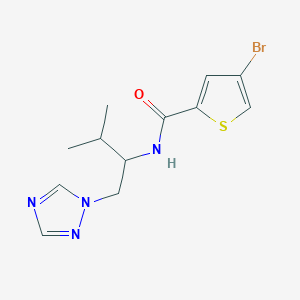 molecular formula C12H15BrN4OS B6428674 4-bromo-N-[3-methyl-1-(1H-1,2,4-triazol-1-yl)butan-2-yl]thiophene-2-carboxamide CAS No. 2034333-96-3
