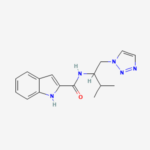 molecular formula C16H19N5O B6428690 N-[3-methyl-1-(1H-1,2,3-triazol-1-yl)butan-2-yl]-1H-indole-2-carboxamide CAS No. 2034382-46-0
