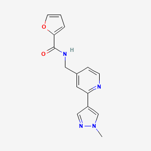 molecular formula C15H14N4O2 B6428696 N-{[2-(1-methyl-1H-pyrazol-4-yl)pyridin-4-yl]methyl}furan-2-carboxamide CAS No. 2034467-77-9