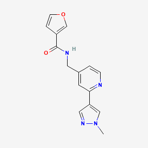 molecular formula C15H14N4O2 B6428705 N-{[2-(1-methyl-1H-pyrazol-4-yl)pyridin-4-yl]methyl}furan-3-carboxamide CAS No. 2034389-09-6