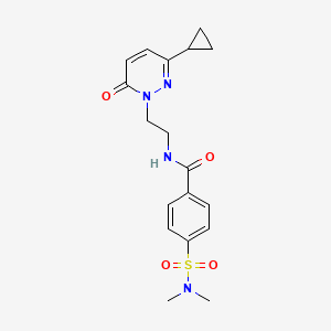 molecular formula C18H22N4O4S B6428769 N-[2-(3-cyclopropyl-6-oxo-1,6-dihydropyridazin-1-yl)ethyl]-4-(dimethylsulfamoyl)benzamide CAS No. 2034303-60-9
