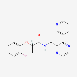 molecular formula C19H17FN4O2 B6428853 2-(2-fluorophenoxy)-N-{[3-(pyridin-3-yl)pyrazin-2-yl]methyl}propanamide CAS No. 2034396-21-7