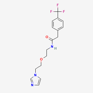 N-{2-[2-(1H-imidazol-1-yl)ethoxy]ethyl}-2-[4-(trifluoromethyl)phenyl]acetamide