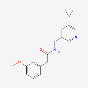 N-[(5-cyclopropylpyridin-3-yl)methyl]-2-(3-methoxyphenyl)acetamide