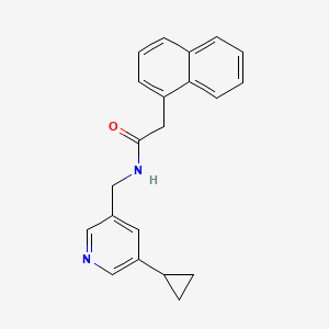 molecular formula C21H20N2O B6428901 N-[(5-cyclopropylpyridin-3-yl)methyl]-2-(naphthalen-1-yl)acetamide CAS No. 2034393-11-6