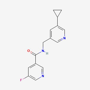 N-[(5-cyclopropylpyridin-3-yl)methyl]-5-fluoropyridine-3-carboxamide