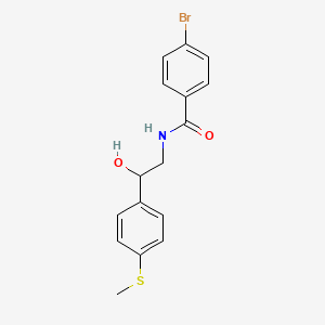 molecular formula C16H16BrNO2S B6428915 4-bromo-N-{2-hydroxy-2-[4-(methylsulfanyl)phenyl]ethyl}benzamide CAS No. 1704609-43-7