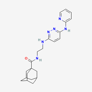 molecular formula C22H28N6O B6428936 N-[2-({6-[(pyridin-2-yl)amino]pyridazin-3-yl}amino)ethyl]adamantane-1-carboxamide CAS No. 2329906-37-6