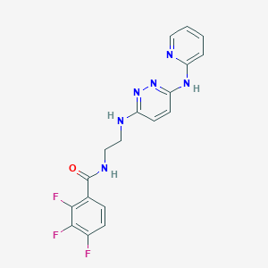 2,3,4-trifluoro-N-[2-({6-[(pyridin-2-yl)amino]pyridazin-3-yl}amino)ethyl]benzamide