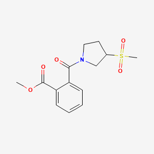 molecular formula C14H17NO5S B6428967 methyl 2-(3-methanesulfonylpyrrolidine-1-carbonyl)benzoate CAS No. 1705901-74-1