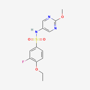 4-ethoxy-3-fluoro-N-(2-methoxypyrimidin-5-yl)benzene-1-sulfonamide