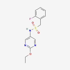 molecular formula C13H14FN3O3S B6429144 N-(2-ethoxypyrimidin-5-yl)-1-(2-fluorophenyl)methanesulfonamide CAS No. 2329522-66-7