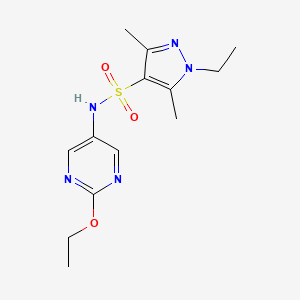 molecular formula C13H19N5O3S B6429150 N-(2-ethoxypyrimidin-5-yl)-1-ethyl-3,5-dimethyl-1H-pyrazole-4-sulfonamide CAS No. 2325054-56-4