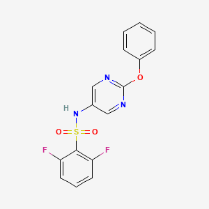 2,6-difluoro-N-(2-phenoxypyrimidin-5-yl)benzene-1-sulfonamide