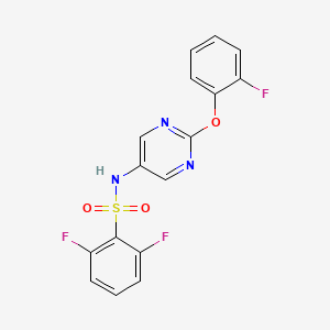2,6-difluoro-N-[2-(2-fluorophenoxy)pyrimidin-5-yl]benzene-1-sulfonamide