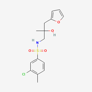 3-chloro-N-{2-[(furan-2-yl)methyl]-2-hydroxypropyl}-4-methylbenzene-1-sulfonamide