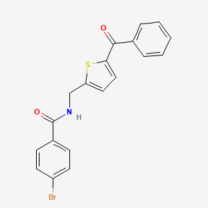 molecular formula C19H14BrNO2S B6429195 N-[(5-benzoylthiophen-2-yl)methyl]-4-bromobenzamide CAS No. 1705181-25-4