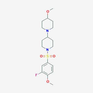 1'-(3-fluoro-4-methoxybenzenesulfonyl)-4-methoxy-1,4'-bipiperidine