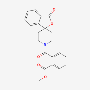 molecular formula C21H19NO5 B6429208 methyl 2-({3-oxo-3H-spiro[2-benzofuran-1,4'-piperidine]-1'-yl}carbonyl)benzoate CAS No. 1706215-11-3