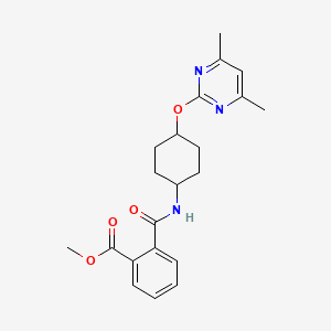 methyl 2-{[(1r,4r)-4-[(4,6-dimethylpyrimidin-2-yl)oxy]cyclohexyl]carbamoyl}benzoate