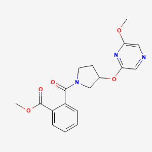 methyl 2-{3-[(6-methoxypyrazin-2-yl)oxy]pyrrolidine-1-carbonyl}benzoate