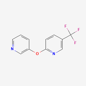 molecular formula C11H7F3N2O B6429397 2-(pyridin-3-yloxy)-5-(trifluoromethyl)pyridine CAS No. 2640949-69-3