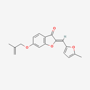 molecular formula C18H16O4 B6429418 (2Z)-2-[(5-methylfuran-2-yl)methylidene]-6-[(2-methylprop-2-en-1-yl)oxy]-2,3-dihydro-1-benzofuran-3-one CAS No. 620547-41-3