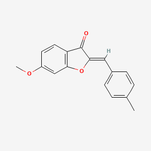 molecular formula C17H14O3 B6429428 (2Z)-6-methoxy-2-[(4-methylphenyl)methylidene]-2,3-dihydro-1-benzofuran-3-one CAS No. 1622397-51-6