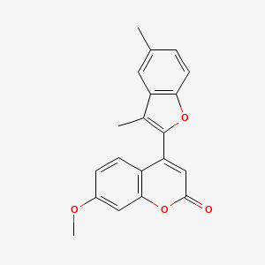 molecular formula C20H16O4 B6429431 4-(3,5-dimethyl-1-benzofuran-2-yl)-7-methoxy-2H-chromen-2-one CAS No. 637751-98-5
