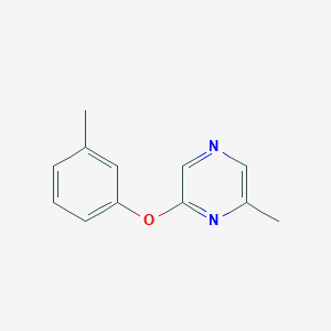 molecular formula C12H12N2O B6429441 2-methyl-6-(3-methylphenoxy)pyrazine CAS No. 2640935-05-1
