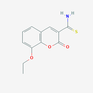 molecular formula C12H11NO3S B6429444 8-ethoxy-2-oxo-2H-chromene-3-carbothioamide CAS No. 71796-78-6