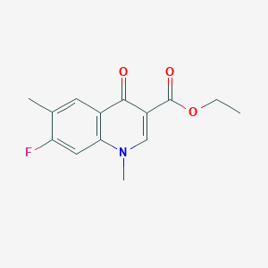 molecular formula C14H14FNO3 B6429451 ethyl 7-fluoro-1,6-dimethyl-4-oxo-1,4-dihydroquinoline-3-carboxylate CAS No. 2640947-18-6