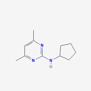 molecular formula C11H17N3 B6429457 N-cyclopentyl-4,6-dimethylpyrimidin-2-amine CAS No. 1004259-91-9