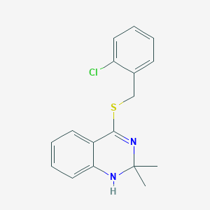 molecular formula C17H17ClN2S B6429462 4-{[(2-chlorophenyl)methyl]sulfanyl}-2,2-dimethyl-1,2-dihydroquinazoline CAS No. 893787-26-3