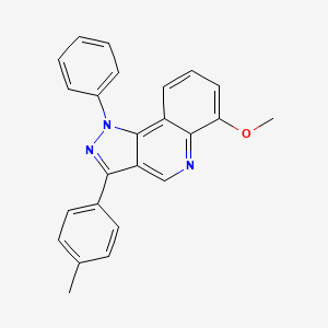 molecular formula C24H19N3O B6429476 6-methoxy-3-(4-methylphenyl)-1-phenyl-1H-pyrazolo[4,3-c]quinoline CAS No. 893790-92-6