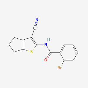 molecular formula C15H11BrN2OS B6429485 2-bromo-N-{3-cyano-4H,5H,6H-cyclopenta[b]thiophen-2-yl}benzamide CAS No. 338984-23-9