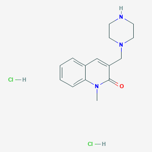 molecular formula C15H21Cl2N3O B6429491 1-methyl-3-[(piperazin-1-yl)methyl]-1,2-dihydroquinolin-2-one dihydrochloride CAS No. 1807977-35-0