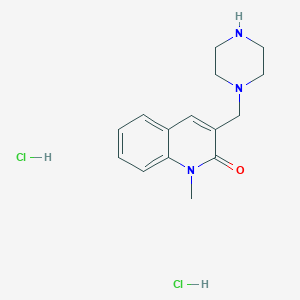 molecular formula C15H21Cl2N3O B6429491 1-methyl-3-(piperazin-1-ylmethyl)quinolin-2(1H)-one dihydrochloride CAS No. 1807977-35-0