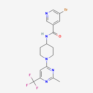 molecular formula C17H17BrF3N5O B6429564 5-bromo-N-{1-[2-methyl-6-(trifluoromethyl)pyrimidin-4-yl]piperidin-4-yl}pyridine-3-carboxamide CAS No. 2034599-61-4